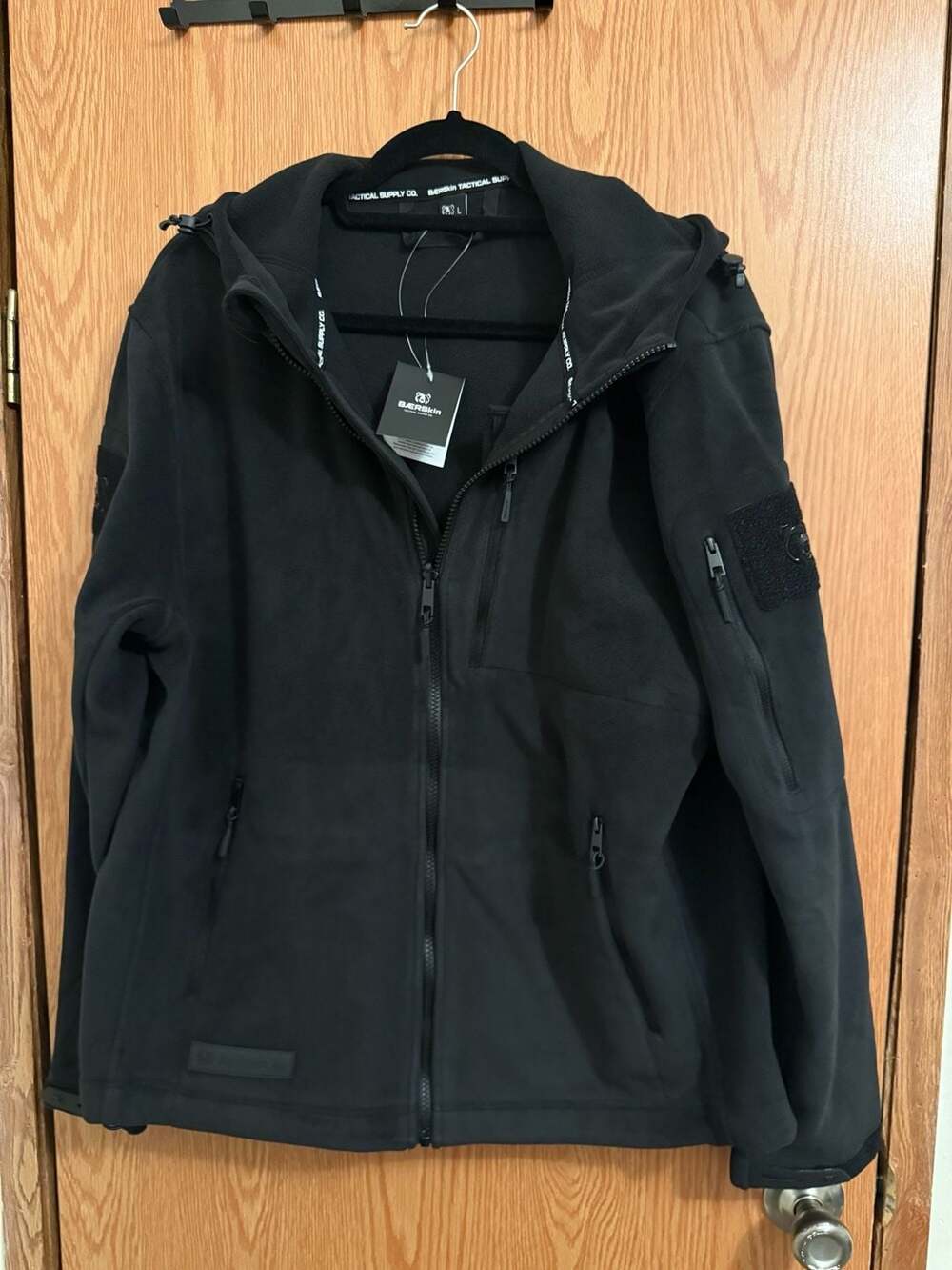 Baerskin B&R Tactical Fleece Hoodie Jacket Black Size L Black